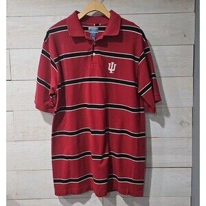 Indiana Hoosiers Men’s Polo Golf Shirt Red Large  J. America Circa 1992